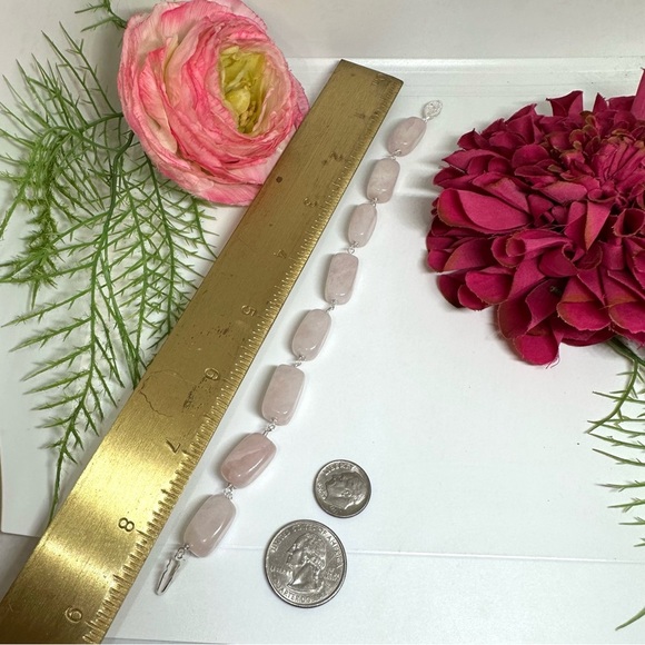 NEW⚜️Chunky Rose Quartz Gemstone Bracelet - Picture 5 of 5